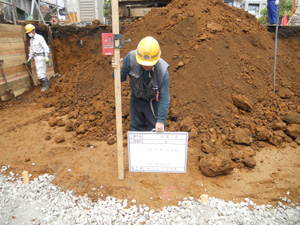 床付け（根切り底）確認