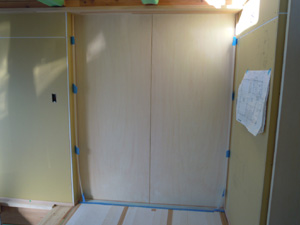 木製建具吊り込み