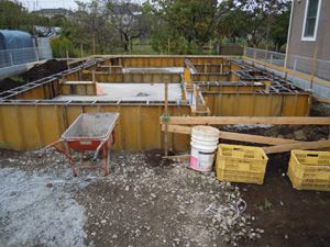 立上がりコンクリート打設