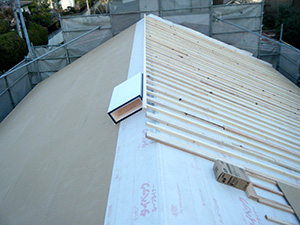 屋根インシュレーションボード+通気垂