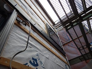 外壁ガルバリウム鋼板施工状況