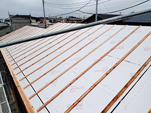 屋根1次防水＋通気胴縁