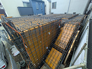 2階床梁・スラブ配筋