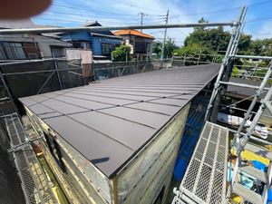 屋根工事完了