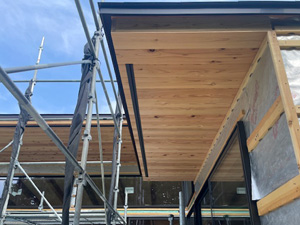 軒天:杉羽目板貼り No.1