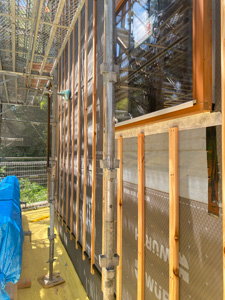 防水紙+胴縁施工