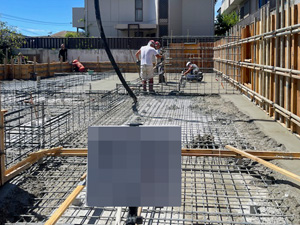 耐圧盤コンクリート打設