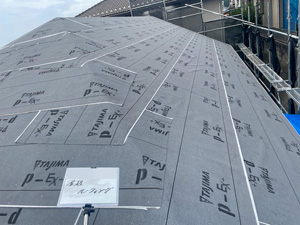 アスファルトルーフィング貼り