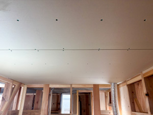 天井石膏ボード張り