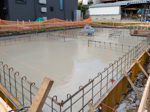 耐圧コンクリート打設