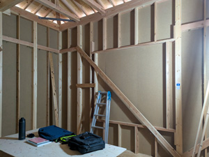 間柱・窓台まぐさ・耐力壁施工