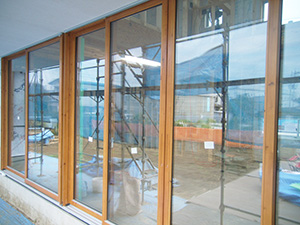 製作木製サッシ キマド 取付