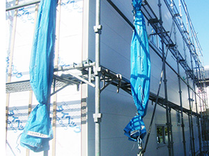 外壁北面金属サイディング張り