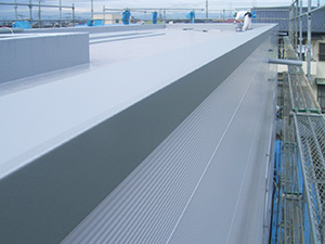 ガルバリウム鋼板 笠木取付