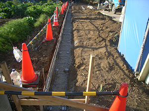 境界部ブロック基礎ベース配筋